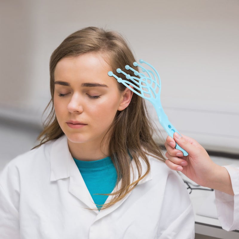 💄 مدلك فروة الرأس مع مخربش ظهر قابل للتمديد للاسترخاء الشعر والجسم - Image 5