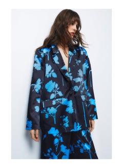 Premium Satin Floral Printed Blazer