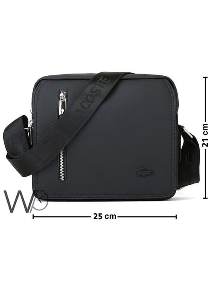 LACOSTE Crossbody Messenger Lacoste Black Mini Laptop Bag Men - Image 3