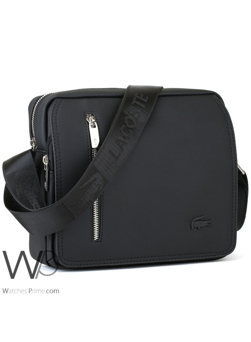 LACOSTE Crossbody Messenger Lacoste Black Mini Laptop Bag Men - Image 4