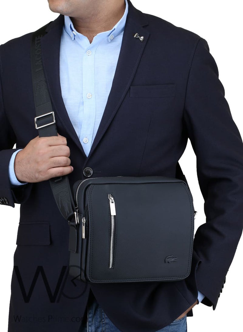 LACOSTE Crossbody Messenger Lacoste Black Mini Laptop Bag Men - Image 2