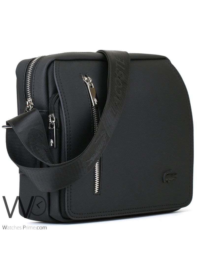 LACOSTE Crossbody Messenger Lacoste Black Mini Laptop Bag Men - Image 5