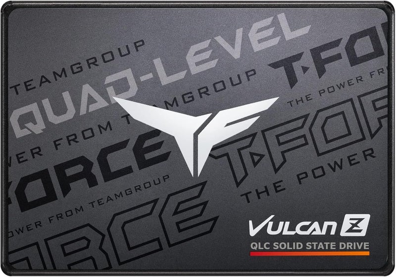 TEAMGROUP T-Force Vulcan Z 2TB مع ذاكرة تخزين مؤقت SLC و NAND ثلاثي الأبعاد QLC مقاس 2.5 بوصة واجهة SATA III محرك أقراص الحالة الصلبة الداخلي SSD (سرعة القراءة/الكتابة تصل إلى 550/500 ميجابايت/ثانية) T253TY002T0C101 - Image 1