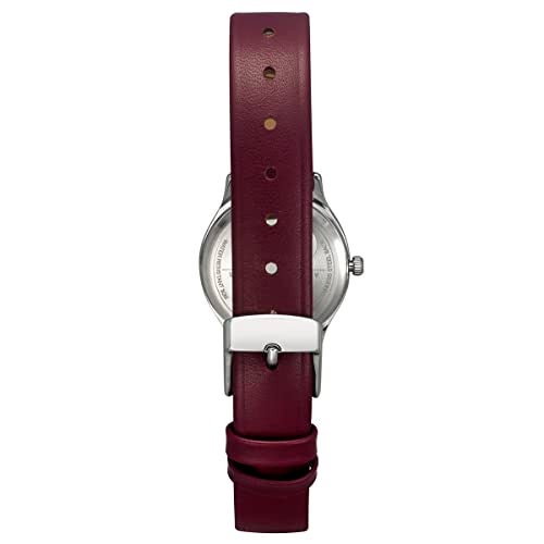 Helix by Timex Analog Watch for Women with Burgundy Round Dial & Red Leather Strap Band Water Resistant Women's Wrist Watches - TW051HL02 - Image 4