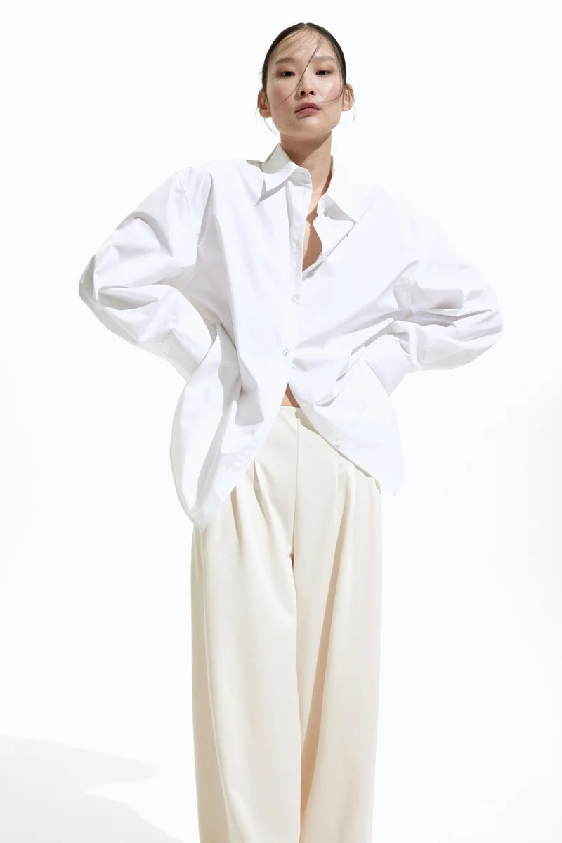 اتش اند ام بنطلون واسع من الجيرسيه