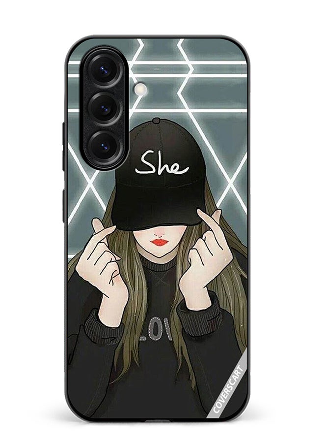 VR CREATIVE Protective Case Cover For Samsung Galaxy S25 She On Cap Design Multicolour