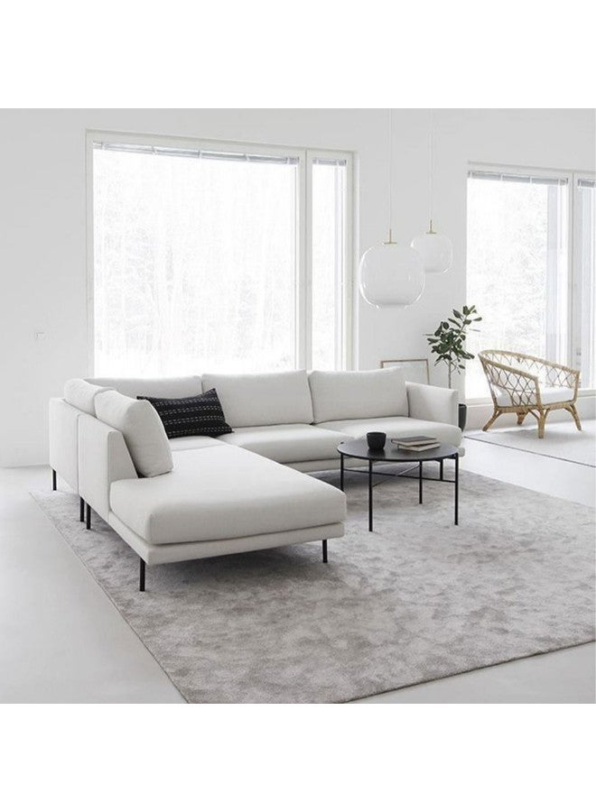 Al Home 4 Seater L-shape Sofa - Swedish Wood - White - 260x230x85x75 Cm - Image 1