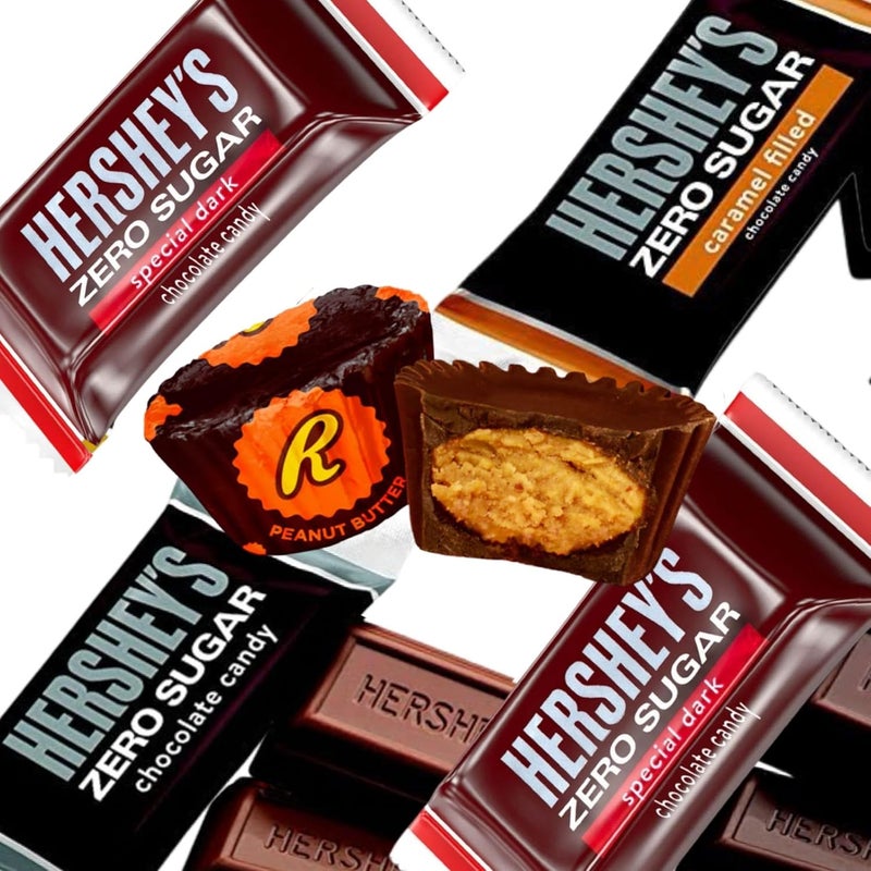 حقيبة حلوى هيرشيز خالية من السكر - نكهات متنوعة، 1 باوند
