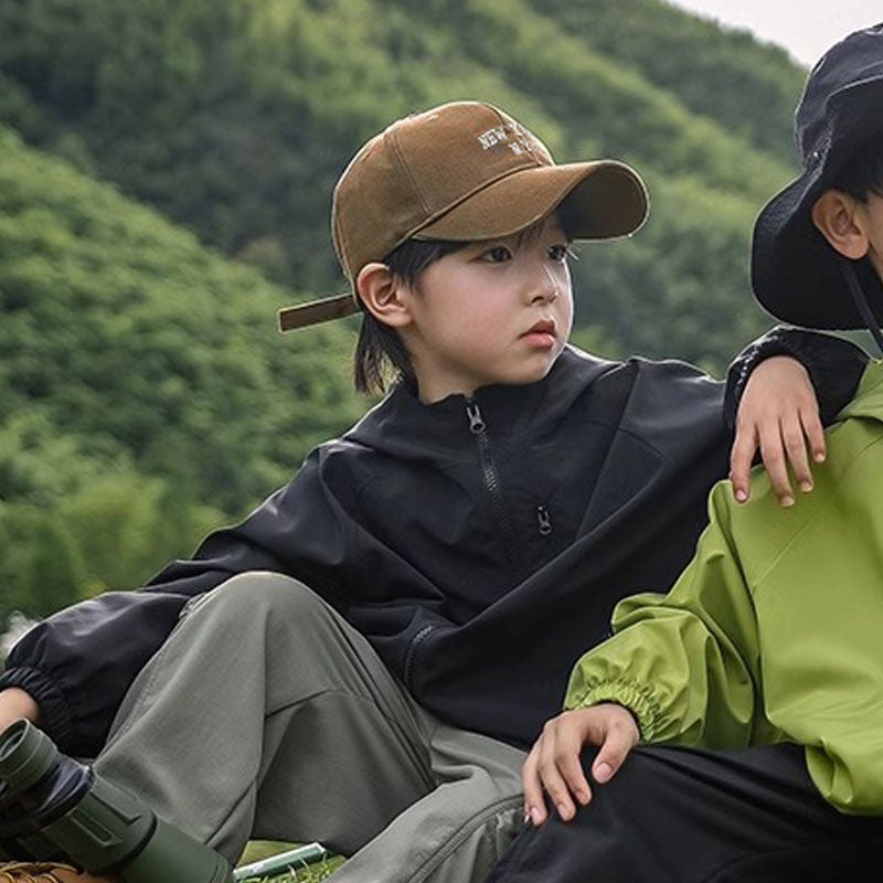 Children'S Baseball Cap 2025 New Sunshade Large Brim Autumn Sun Protection Coffee Color Baby Duckbill Cap - Image 3