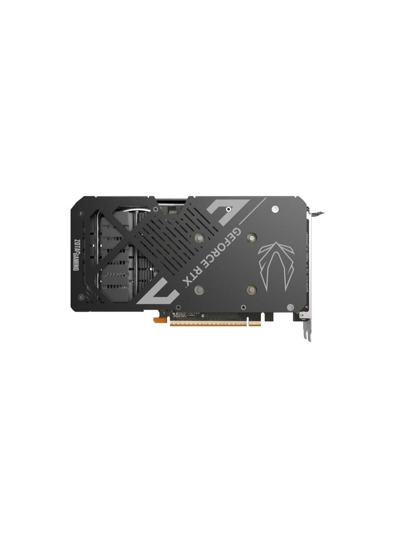 زوتاك بطاقة الرسوميات GAMING GeForce RTX 5060 Twin Edge OC بسعة 8GB GDDR7، 3840 نواة CUDA، 128-بت، سرعة تعزيز 2600MHz، نظام تبريد IceStorm 2.0 بمروحتين، PCIe 5.0، HDMI 2.1b و 3x DisplayPort 2.1، تتبع الأشعة، DLSS 4، لوحة خلفية معدنية، تصميم مدمج بمكانين | ZT-B50600H-10M - Image 4