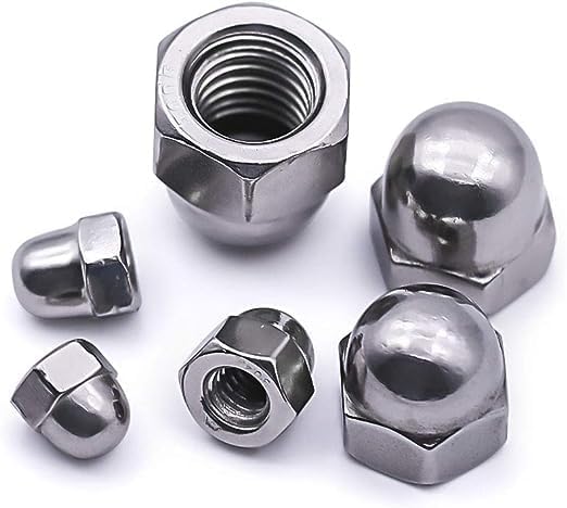GATI EXPORTS صمولة رأس قبة مطلية بالزنك رأس تاج صمولة جوزة للسيارات الإطارات الأثاث تحسين المنزل M5 10 - Image 1