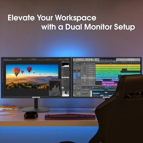 Sceptre E275W-19203R 27 inch1080P LED Monitor 99% sRGB 2X HDMI VGA Build-In Speakers, Machine Black (E275W-19203R series) - Image 3