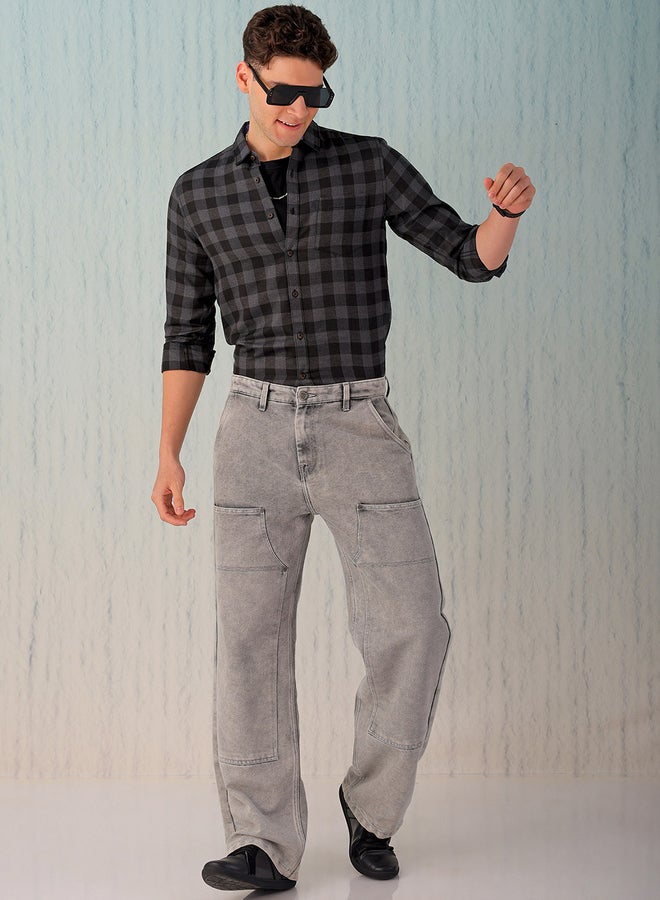 تايك تو قميص كاروهات كاجوال رجالي بقصة عادية من هارد سودا - Image 2