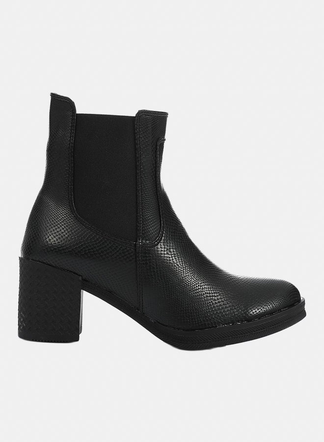 XO Style Leather Ankle Boot -  1422 Black - Image 2