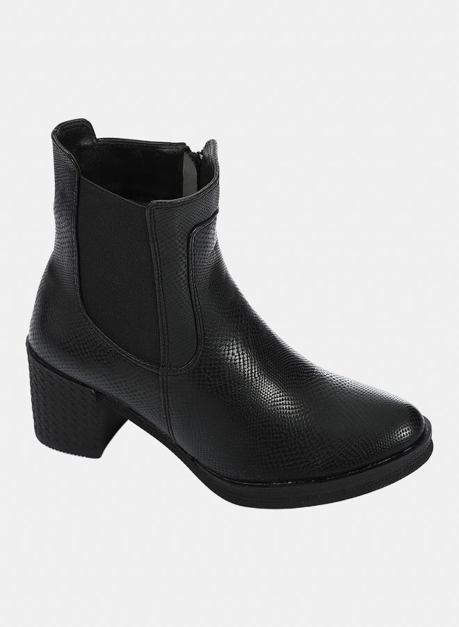 XO Style Leather Ankle Boot -  1422 Black - Image 1