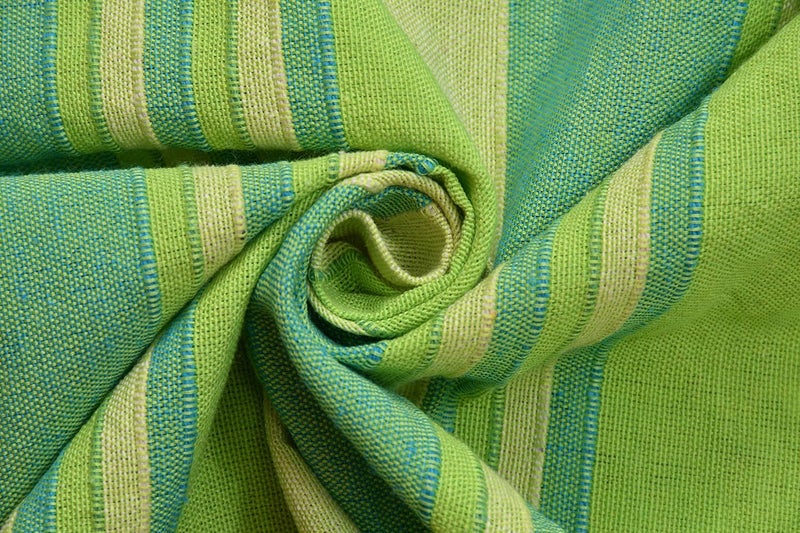 RANGBHAR Handloom Cotton Single Bedsheet Without Pillow Covers Woven Striped Bedcover 60 x 90 inch Green210 Threadcount - Image 4