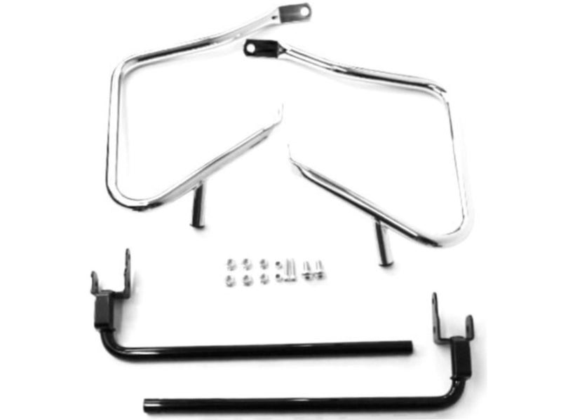 Eagle Skull Chrome Rear Saddlebag Guards Support Kit Harley Davidson Touring Electra Street Glide Road King Ultra Classic Limited CVO 20142023 Saddle Bags Bag Bars Guard Mount Saddlebags 90200787 Bar Supports - Image 2
