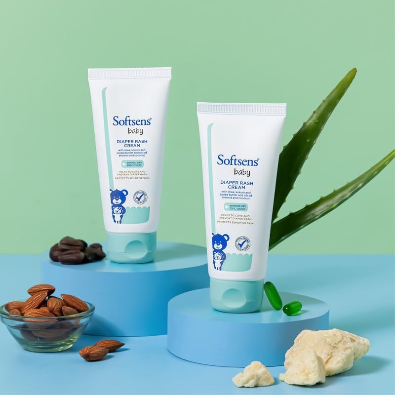 Softsens Baby Diaper Rash Cream enriched with Zinc oxide, shea & jojoba butter 50g - Image 5