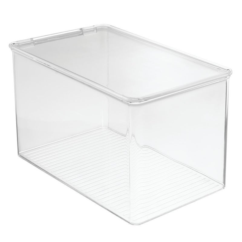 mDesign Ideal Shoe Storage for High Heel Shoes - Stackable Shoe Box Suitable for Various Footwear - Practical Shoe Organiser with Lid - Image 5