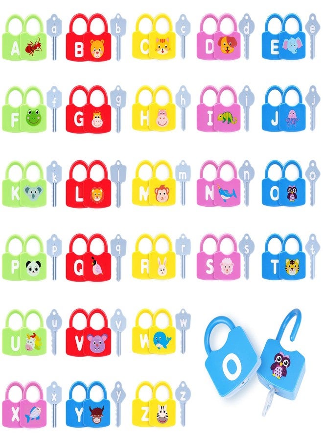 AXEARTE Montessori Educational Toys - Alphabet Learning Locks and Keys for Toddlers - 26 Locks & Keys Set - Baby Sensory Fine Motor Skills Toys - ABC Locks and Keys - Image 1