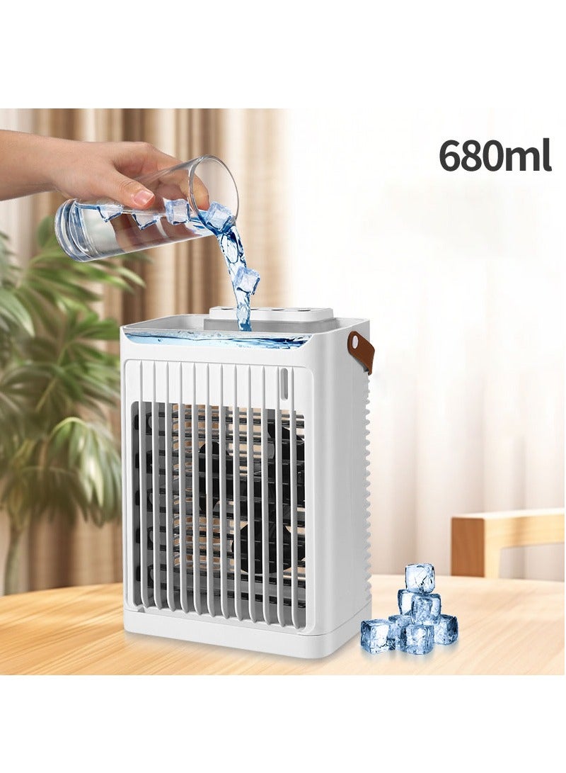 Joshberg USB Portable Air Cooler Fan Mini Air Cooler Fan Air Humidifier RGB Light with 5 Adjustable Speeds - Image 3