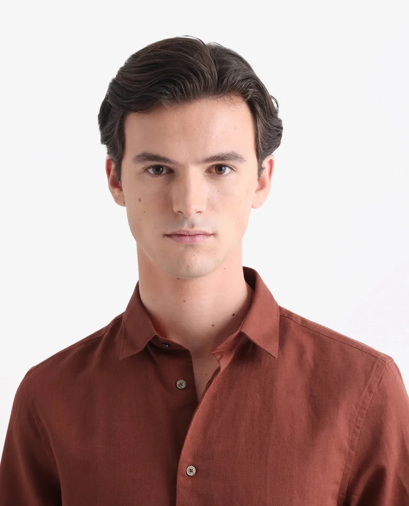 Rare Rabbit Men's Linen Blend Shirt