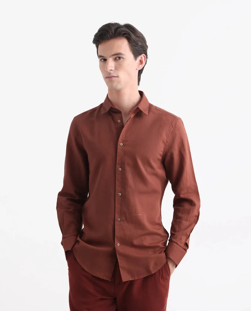 Rare Rabbit Men's Linen Blend Shirt