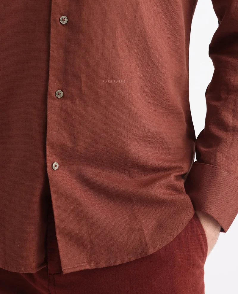 Rare Rabbit Men's Linen Blend Shirt