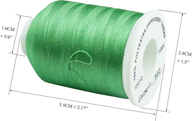 simthread Machine Embroidery Thread with Storage Box 1000M (1100Y) Polyester 15 Spools Set for Embroidery Sewing Machine (9 White 6 Black) - Image 2