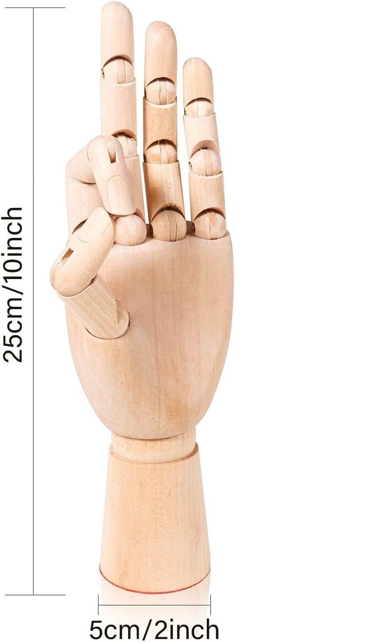 KRYTONE.Fx® Wooden Human Art Drawing Flexible Joints Mannequin Manikins Figures Doll Model for Artists Sketch Charcoal Home Desk Decoration Children Toys (Hand Manikin) - Image 2