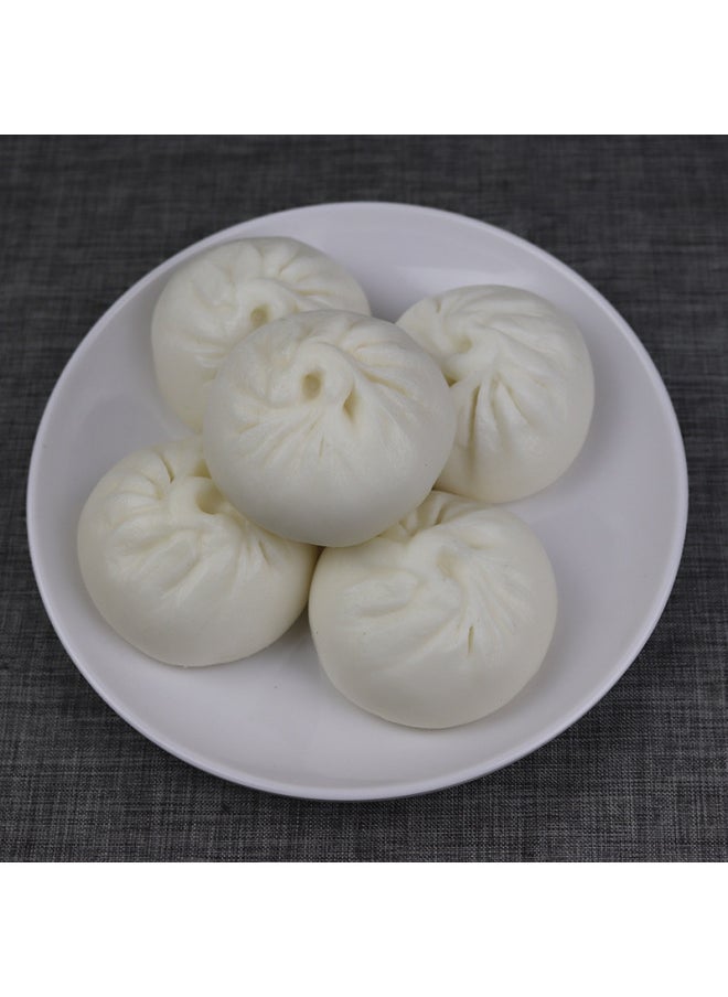 Simulation Of Steamed Buns, Steamed Buns, Flower Rolls, Fried Dough Sticks, Dumplings, PVC Model, Baked Wheat, Ornaments, Food Props, Food Teaching Aids-Color:Spinach Dumplings  - Image 2