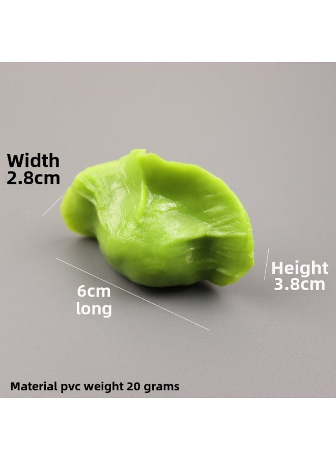Simulation Of Steamed Buns, Steamed Buns, Flower Rolls, Fried Dough Sticks, Dumplings, PVC Model, Baked Wheat, Ornaments, Food Props, Food Teaching Aids-Color:Spinach Dumplings  - Image 1
