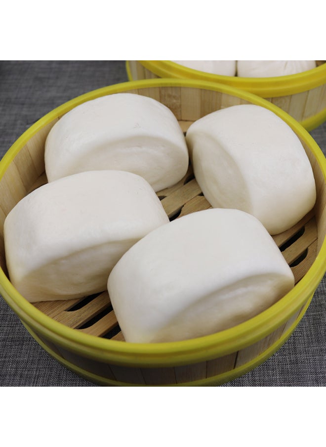 Simulation Of Steamed Buns, Steamed Buns, Flower Rolls, Fried Dough Sticks, Dumplings, PVC Model, Baked Wheat, Ornaments, Food Props, Food Teaching Aids-Color:Spinach Dumplings  - Image 3