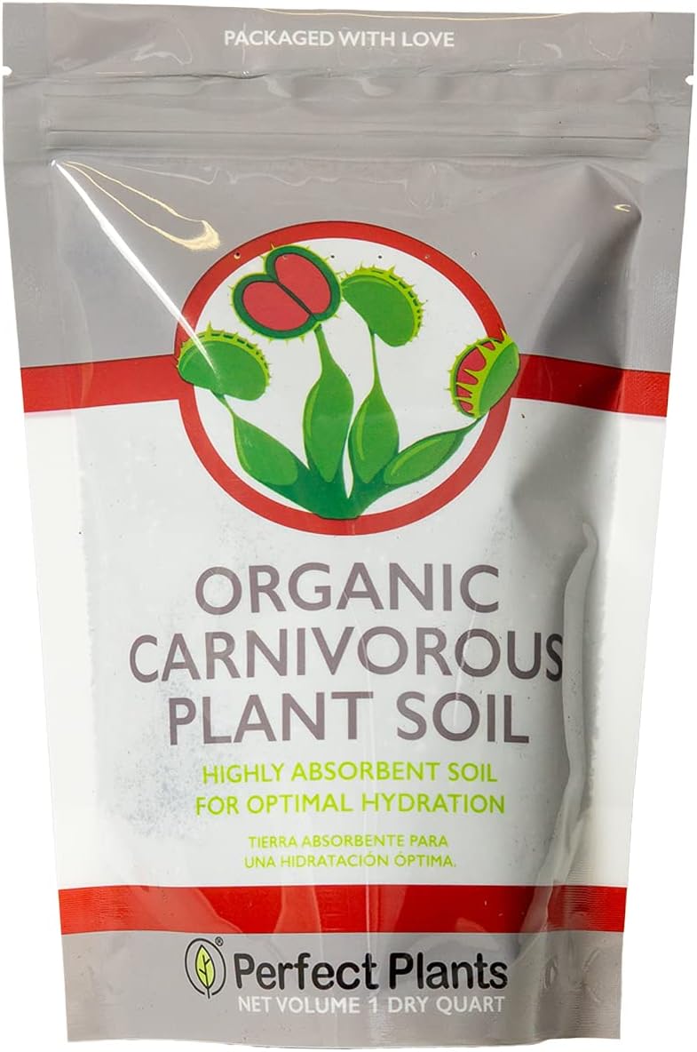 PERFECT PLANTS Carnivorous Plant Soil | Organic Premium Mix | Use with Venus Fly Traps, Pitcher Plants, or Other Carnivorous Plants (1 qt.) - Image 1