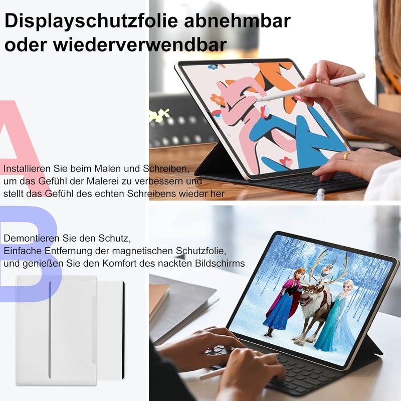 Mamol Pack of 2 Magnetic Paper Screen Protectors Compatible with iPad Pro 11 (2022/2021/2020/2018) and iPad Air 5/4 (2022/2020), Magnetic Matte Screen Protector for Writing, Drawing, Removable/Anti-Glare - Image 5