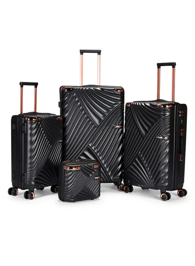 LIMRA Luggage set 4 pieces travel Bags with a distinctive design from limra Black