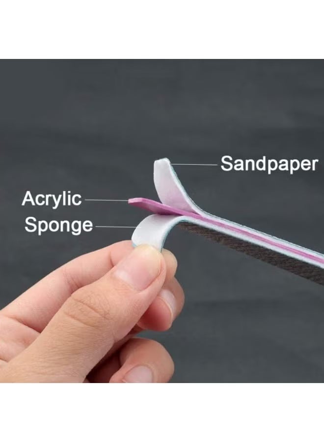 أو بي آي مبرد اظافر 100/180، لوح صنفرة مزدوج الجوانب للمانيكير والباديكير، قطعة واحدة - لون رمادي - Image 5