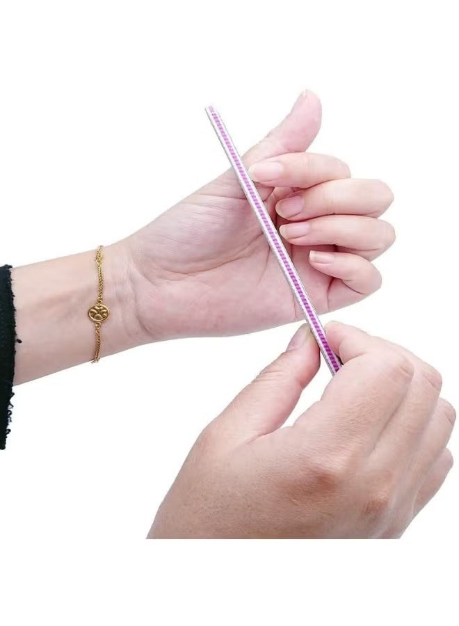 أو بي آي مبرد اظافر 100/180، لوح صنفرة مزدوج الجوانب للمانيكير والباديكير، قطعة واحدة - لون رمادي - Image 2