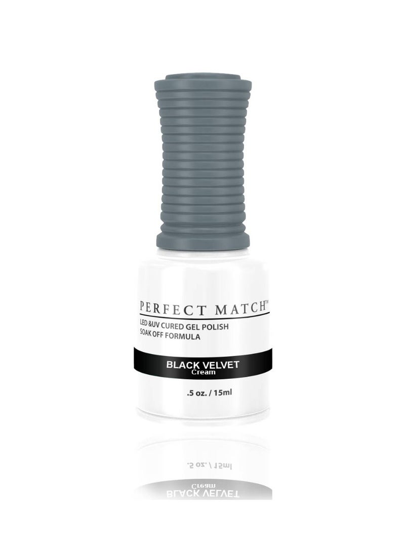 Lechat Perfect Match Gel Nail Polish 15ml Soak Off Long Lasting High Shine UV LED Gel Non Toxic Easy Application Wide Color Range for Manicure and Pedicure Black Velvet - Image 1