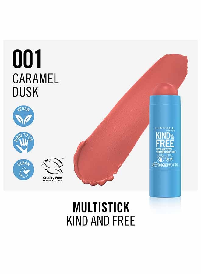 RIMMEL LONDON Kind And Free Multi-Stick 001 – Caramel Dusk (Light Brown) - Image 3