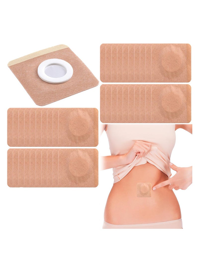 40Pcs Castor Oil Patches, Disposable Castor Oil Pack Wrap Belly Button Self-Adhesive Anti-Leakage Acupoint Patch Highly Absorbent Belly Button Blank Pack Wrap Silicone Gel Stretch Pad - Image 1
