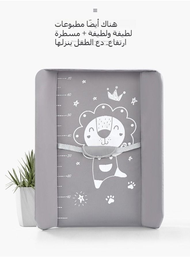XiuWoo - Portable Baby Changing Table, Foldable Diaper Changing Station w/Wheels, Adjustable Height, Large Storage Rack, Water Basin, Safety Belt, Mobile Nursery Organizer for Newborn Infant - Image 1