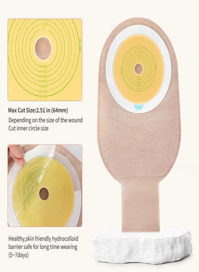DERAYMI 30PCS Colostomy Bags, Ostomy Supplies, One Piece Drainable Ostomy Pouches with Clamp Closure for Ileostomy Stoma Care, 15 mm-64 mm Cut to Fit - Image 4