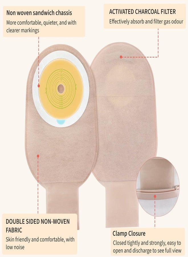 DERAYMI 30PCS Colostomy Bags, Ostomy Supplies, One Piece Drainable Ostomy Pouches with Clamp Closure for Ileostomy Stoma Care, 15 mm-64 mm Cut to Fit - Image 3