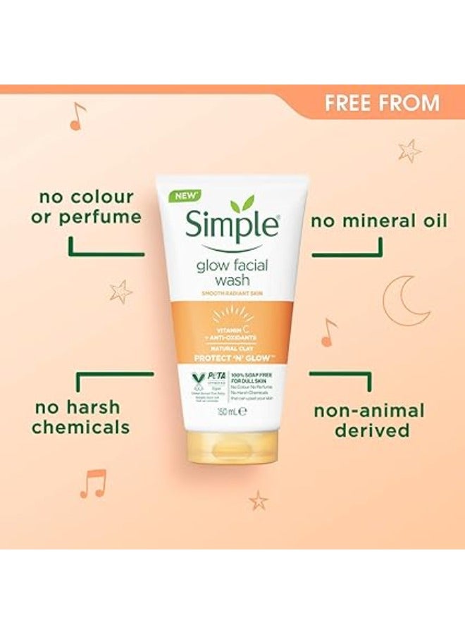 Simple Glow Facial Wash Protect ‘N’ Glow 150 ml - Image 2