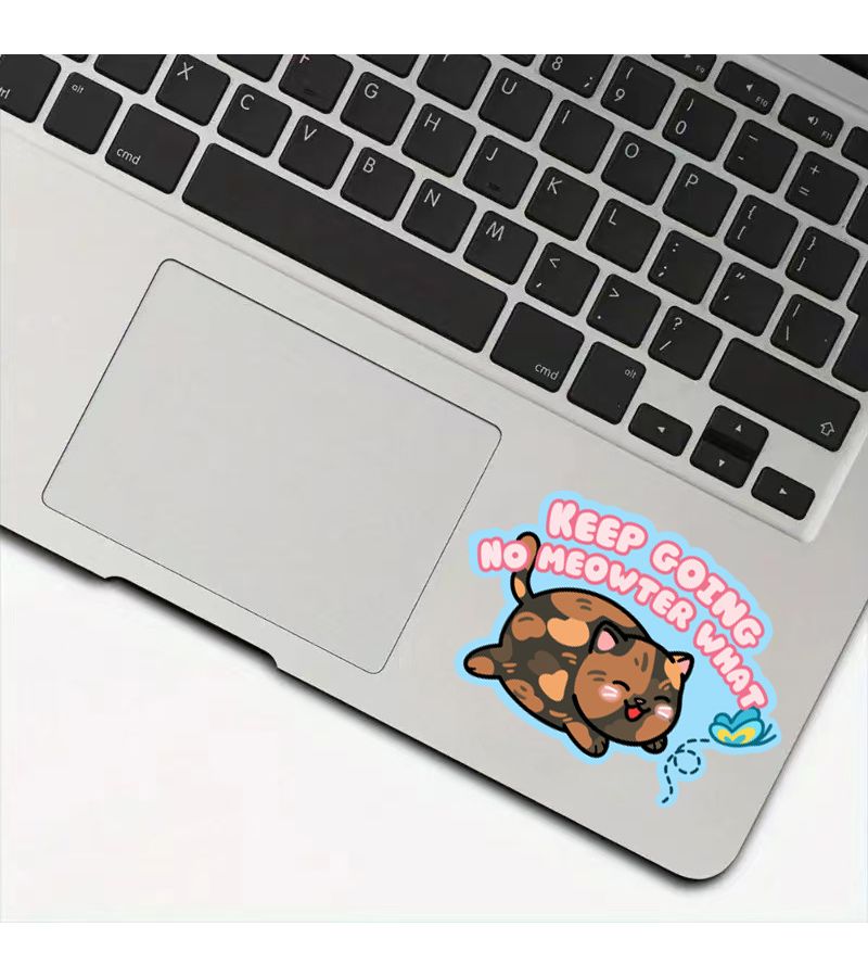 Keep Going No Meowter What 1pc Scratch Resistant Durable Laptop Sticker For Laptops Motorcycles Guitars - Image 3