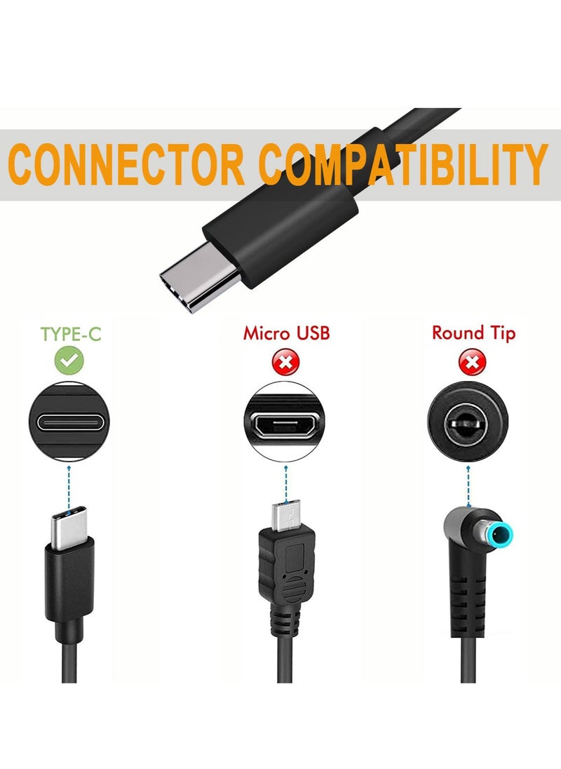 Generic - AC Charger Ttpe C Fit for Laptop ThinkPad T470 T470S T480 T480S T490 65W Type C Laptop Power Adapter  65 Watt USB C Charger - Image 1