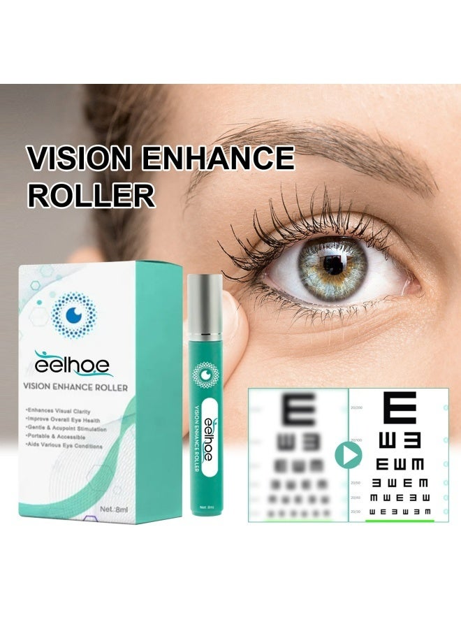 إيلهو بكرة تدليك العين للنساء والرجال تخفف التعب والجفاف والانتفاخ وتحسن راحة العين 8 مل بكرة تدليك العين - Image 1
