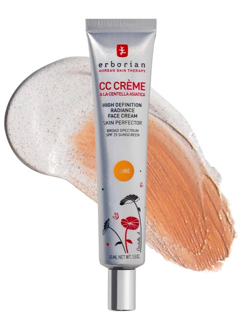 Erborian Color Correcting CC Cream with Centella Asiatica SPF 25, Dore - Lightweight Coverage & Sun Protection (45ml)