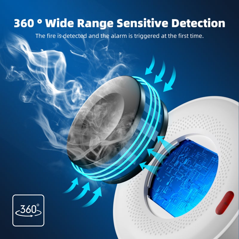 Tuya Wifi Smoke Detector Fire Protecting Sound Alarm Sensor Cellphone APP Remote Push Alert with Alarm Cancel Function - Image 3